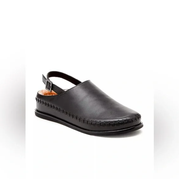 ▪️NIB Kelsi Dagger Brooklyn Freddie Black Shearling Slingback Clogs - Picture 13 of 13